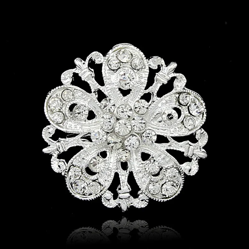 

Clear Crystal Rhinestones Bejeweled Brooch Pins for Women Dress Scarf Brooch Pins Jewelry Accessories Gift AB014