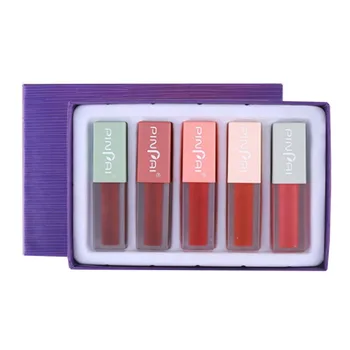 

Morandi Mousse Velvet Matte Lip Glaze Five-piece Set Easy To Color Moisturizing Durable Gift Box Valentine's Day Gift Box