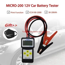 Микро-200 12V автомобиль Батарея тестер CCA100-2000 автомобильный диагностический инструмент автомобильный Батарея Системы анализатор USB для печати
