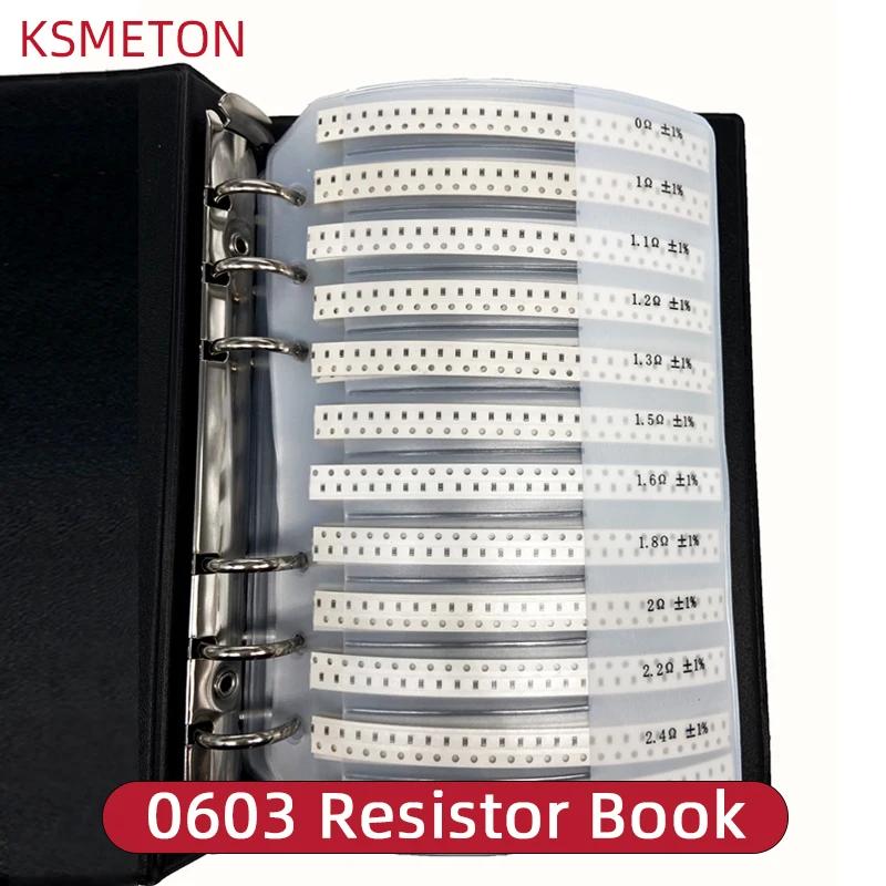 Smd Resistor Smd Book Resistor Kit 0805 0201 0402 0603 1206 1% Resistor set Assortment Kit DIY 170/400 Values Sample Book FR-07 0&Omega;-10M&Omega; smd resistor smd chip resistor smd component sample book