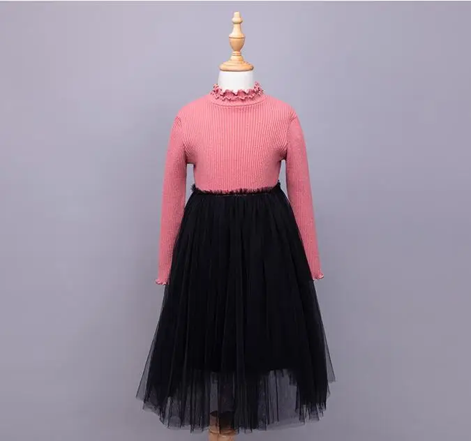 Autumn Girls Dress Teenage Girls Tulle Long Sleeve Party TUtu Dresses Kids Dress Children Clothes