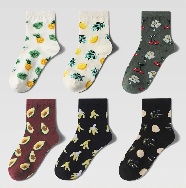 

Funny Socks Autumn and Winter Creative New Fruit Series Socks Personality Ladies Cotton Socks Tide Socks New 2019 Socks Fashion