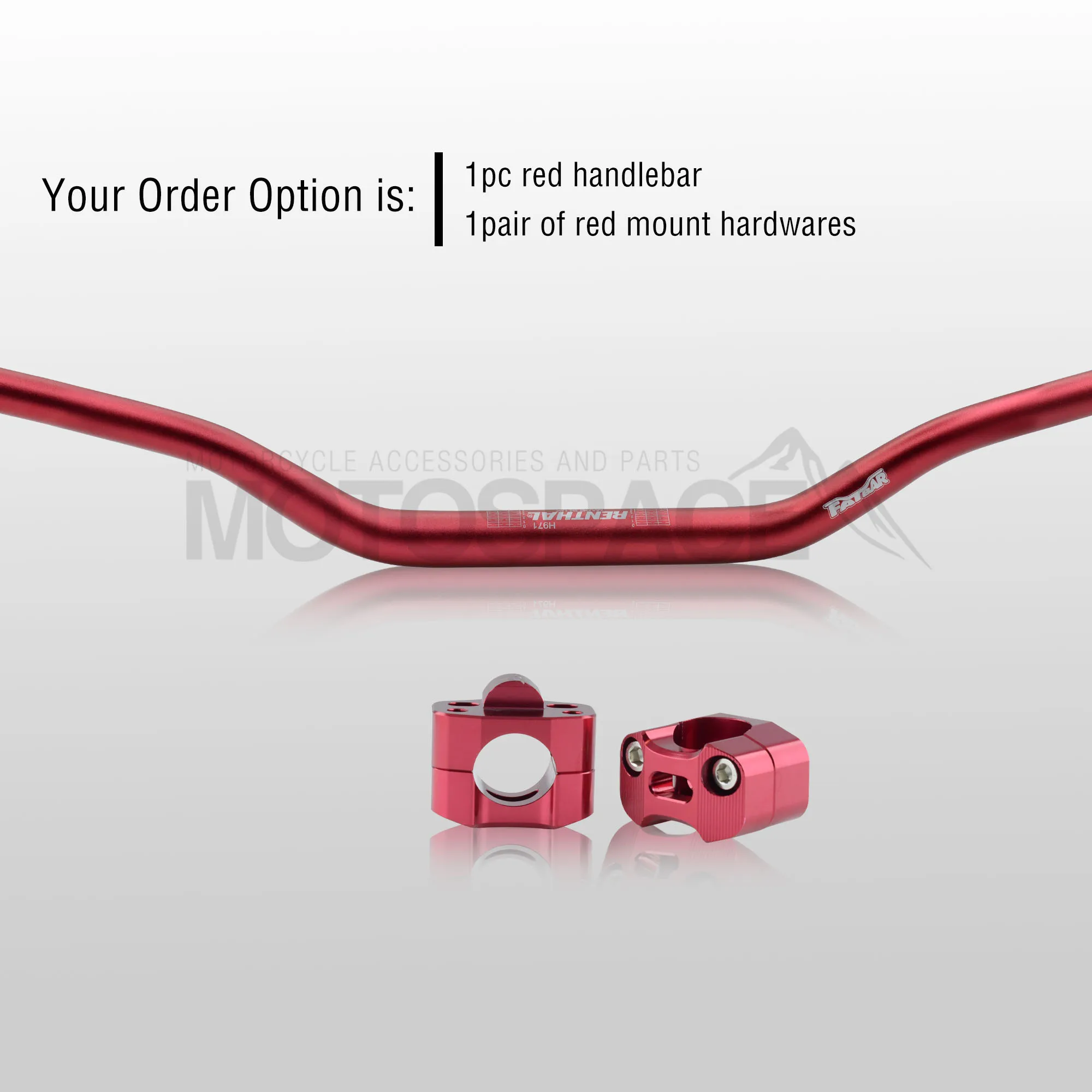 Руль для Pro Taper Pack Bar 1-1/" Renthal Fatbar Колодки Ручки Pit Pro Racing Dirt Pit Bike мотоцикл с адаптер cnc - Цвет: Red Combo2