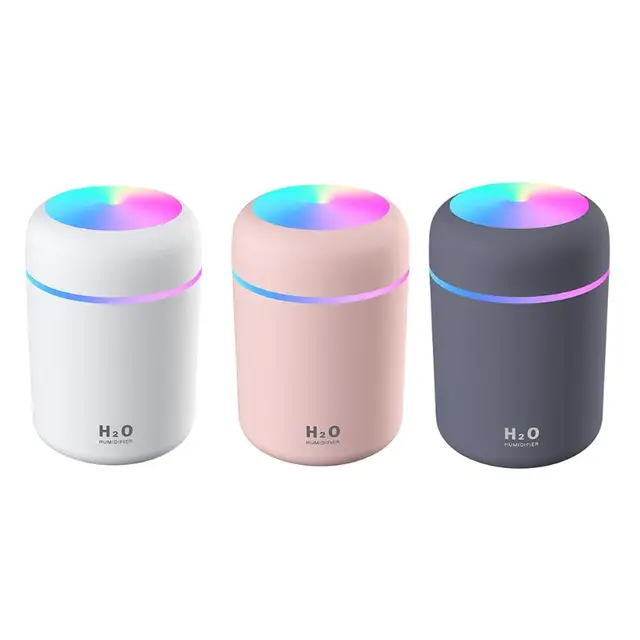 Humidificateur D'air Usb À Ultrasons Et Lumière Douce,diffuseur D'huiles  Essentielles Ultrasonique, Éclairage Romantique, Mini Purificateur De Brume  Fraîche, 300 Ml, - Humidificateurs - AliExpress