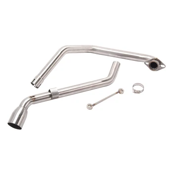 Slip On Motorcycle Exhaust Front Connect Tube Header Pipe Stainless Steel Exhaust System For Yamaha FZS150 All Years
