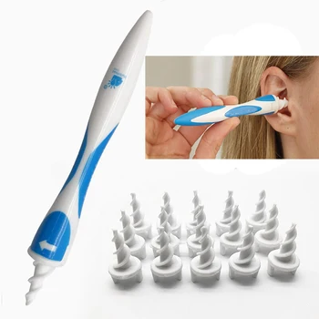 

Creative Swab with 16 Tips Rotating Ear Cleaner Easy Earwax Removal Soft Spiral Cleaner Cleaning Ear Wax Tool