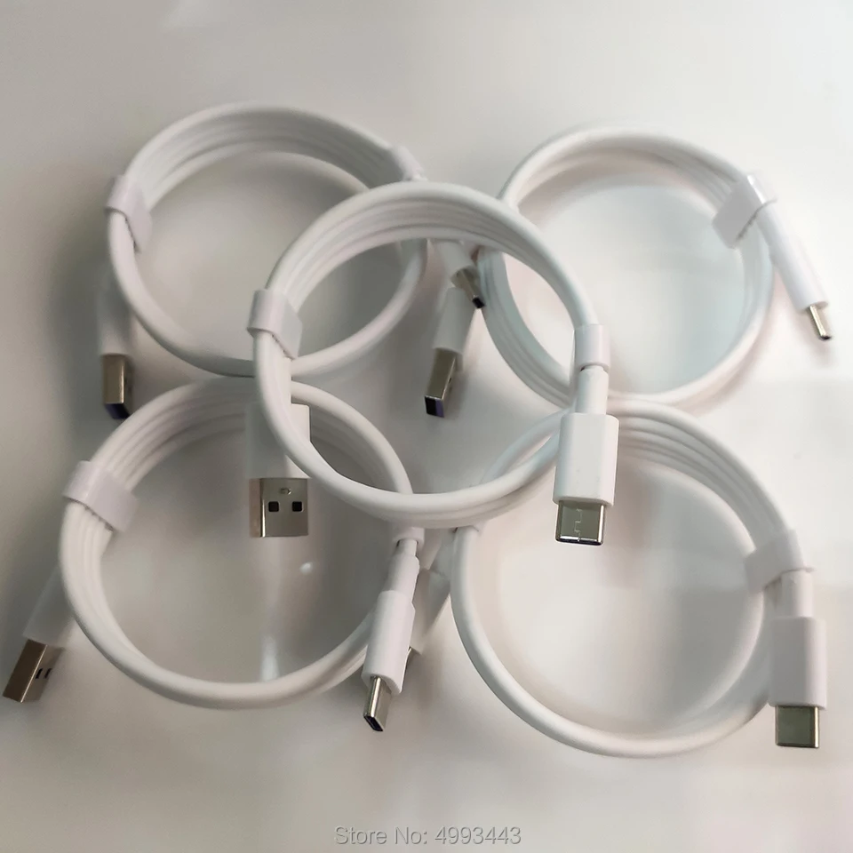 5 шт. usb type C кабель для lightning зарядное устройство huawei mi красный mi провод для быстрой зарядки USB-C зарядное устройство для мобильного телефона USBC type-c кабель 1 м - Цвет: type c cable