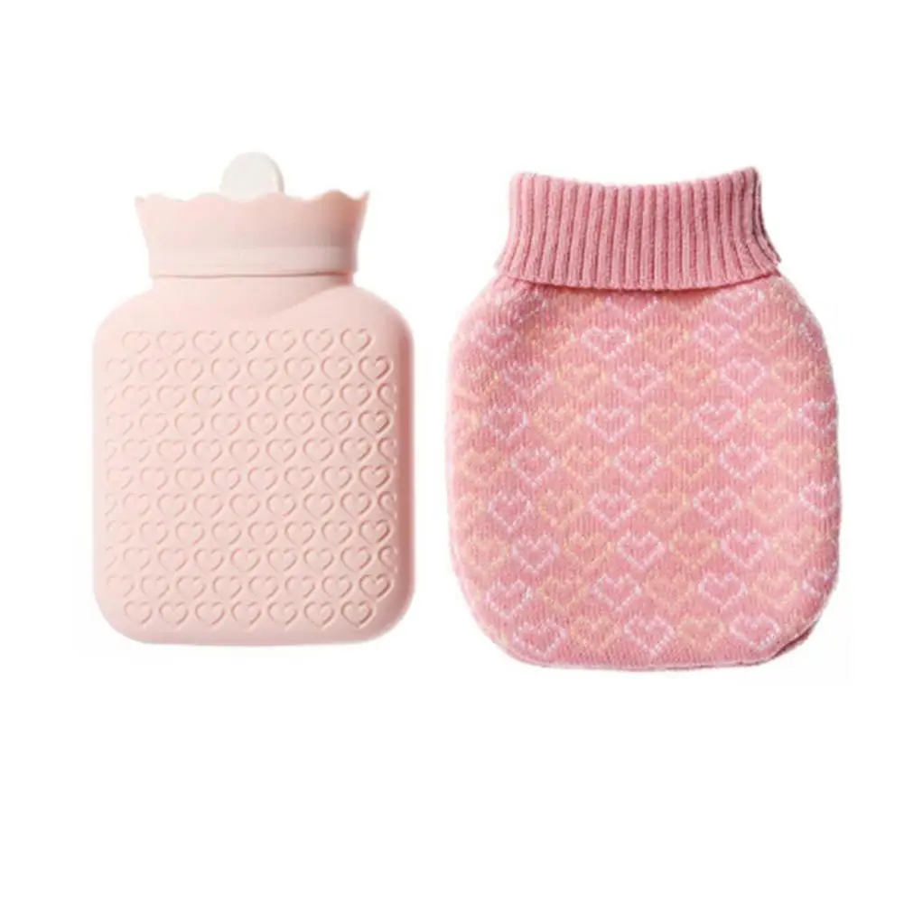 Pink S Силиконовая бутылка для горячей воды без бисфенола легкая мини-грелка для рук и легкая грелка для горячей воды - Цвет: Pink S