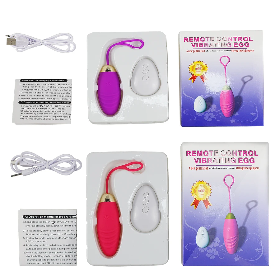 10 speed Silicone Bullet Egg Vibrators for Women Wireless Remote Control Vibrating USB Rechargeable Massage Ball Adult Sex Toys