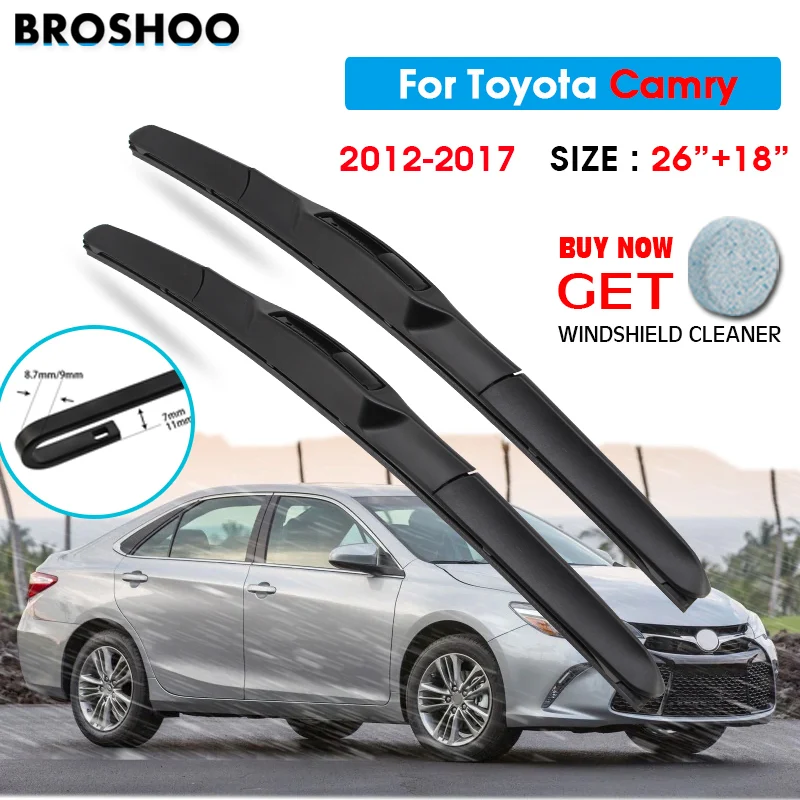 Car Wiper Blade For Toyota Camry 26 18 2012 2017 Auto Windscreen Windshield Wipers Blades 