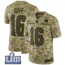 Мужская Новинка, высокое качество, Лос-Анжелес Джаред Гофф Рамс супер чаша LIII Bound camo jersey