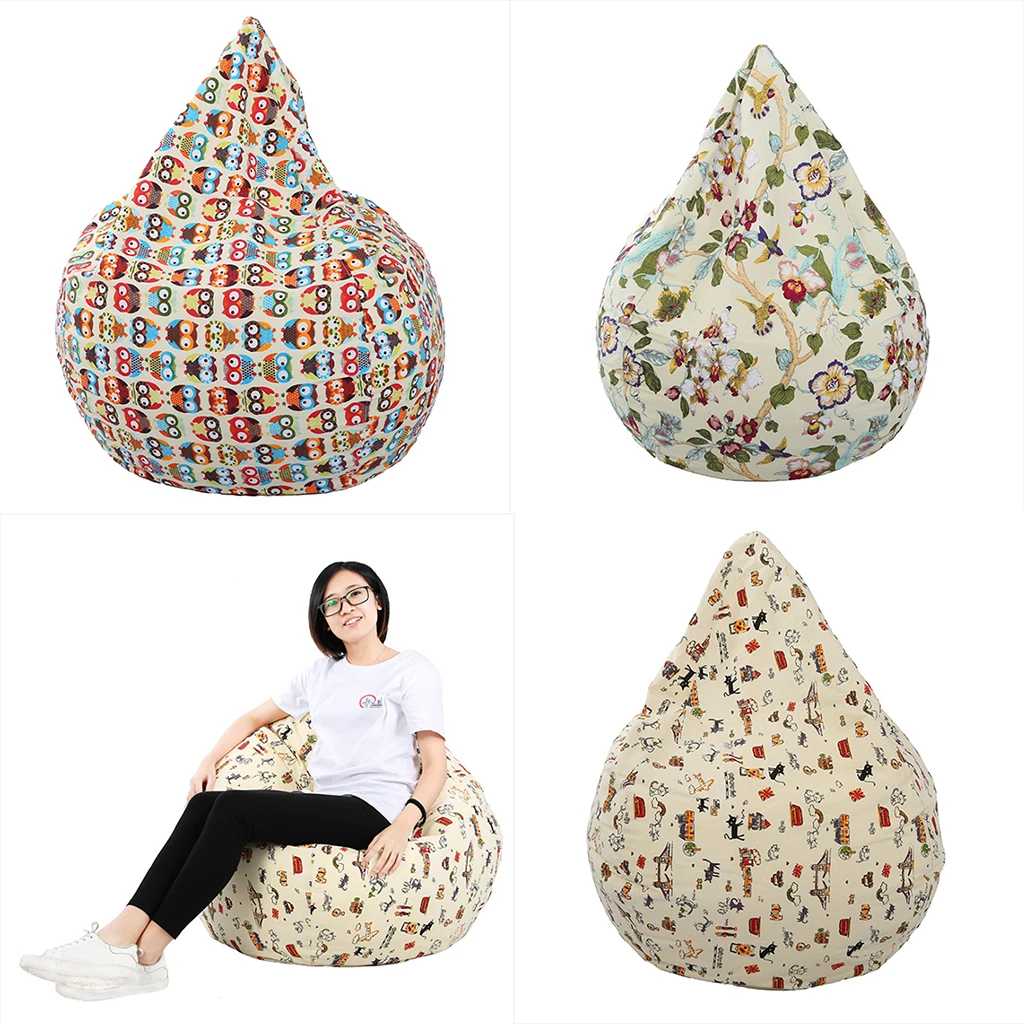 EXTRA LARGE Stuffed Animal Storage Bean Bag Chair Cover - for Toy Storage for Kids -  60x75cm