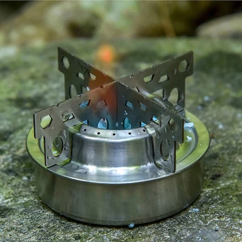 

Lixada Outdoor Stove Camping Stove Alcohol Burner Mini Alcohol Stove with Cross Stand Stove Rack Support Stand