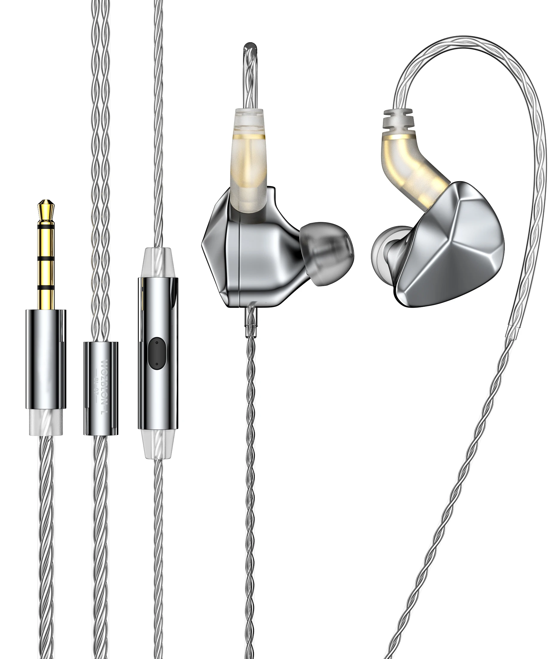 Fone de Ouvido Blon Único Driver Dinâmico Nova Chegada Iem Fones Áudio Música Durável 0.78mm 2pin Bl07 Bl03 Bl-07 - Image 2