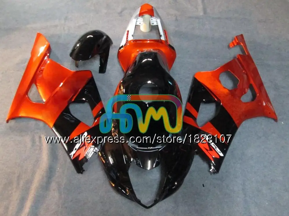 Корпус для SUZUKI GSXR-1000 GSXR1000 03 04 41BS. 0 1000CC GSX-R1000 GSX R1000 03 04 K3 GSXR 1000 CC 2003 2004 Обтекатель цвет синий, черный; большие размеры - Цвет: No. 24 Orange