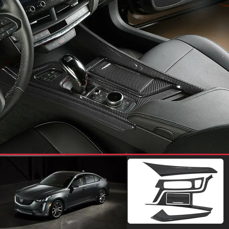 

Для Cadillac ct5 2019-2020 панель центрального переключения передач из углеродного волокна 5 шт.