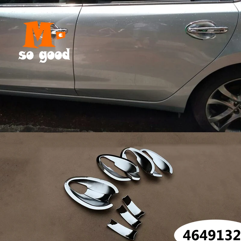 

For Mazda 6 Gj 2016 2014 2015 2017 Atenza Chrome Trims Accessories Door Handle Bowl Cover Cup Cavity ABS Car Exterior Decoration