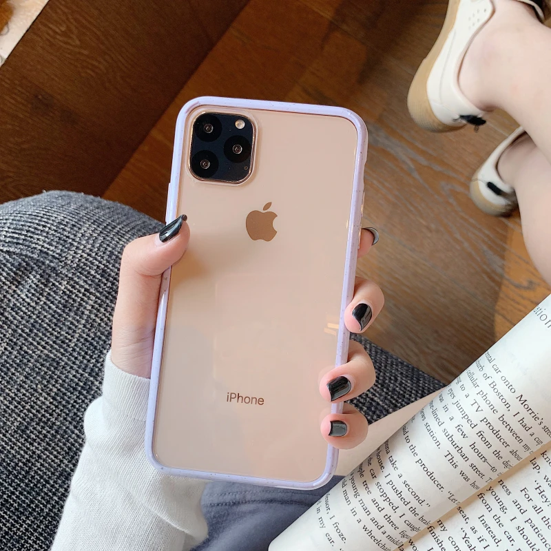 Карамельный цвет волнистая оправа чехол для телефона для iPhone 11 11Pro Max X XR XS Max 8 7 6 6s Plus акриловый прозрачный противоударный чехол