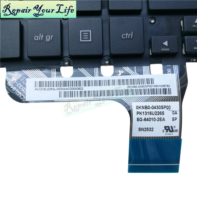 Espanhol Teclado do Portátil para Asus Zenbook Ux303l Ux303 U303lnb Ux302l Ux302la Ux302lg 0430sp00 Espanha sp Teclado Novo Ux303 - Imagem 5