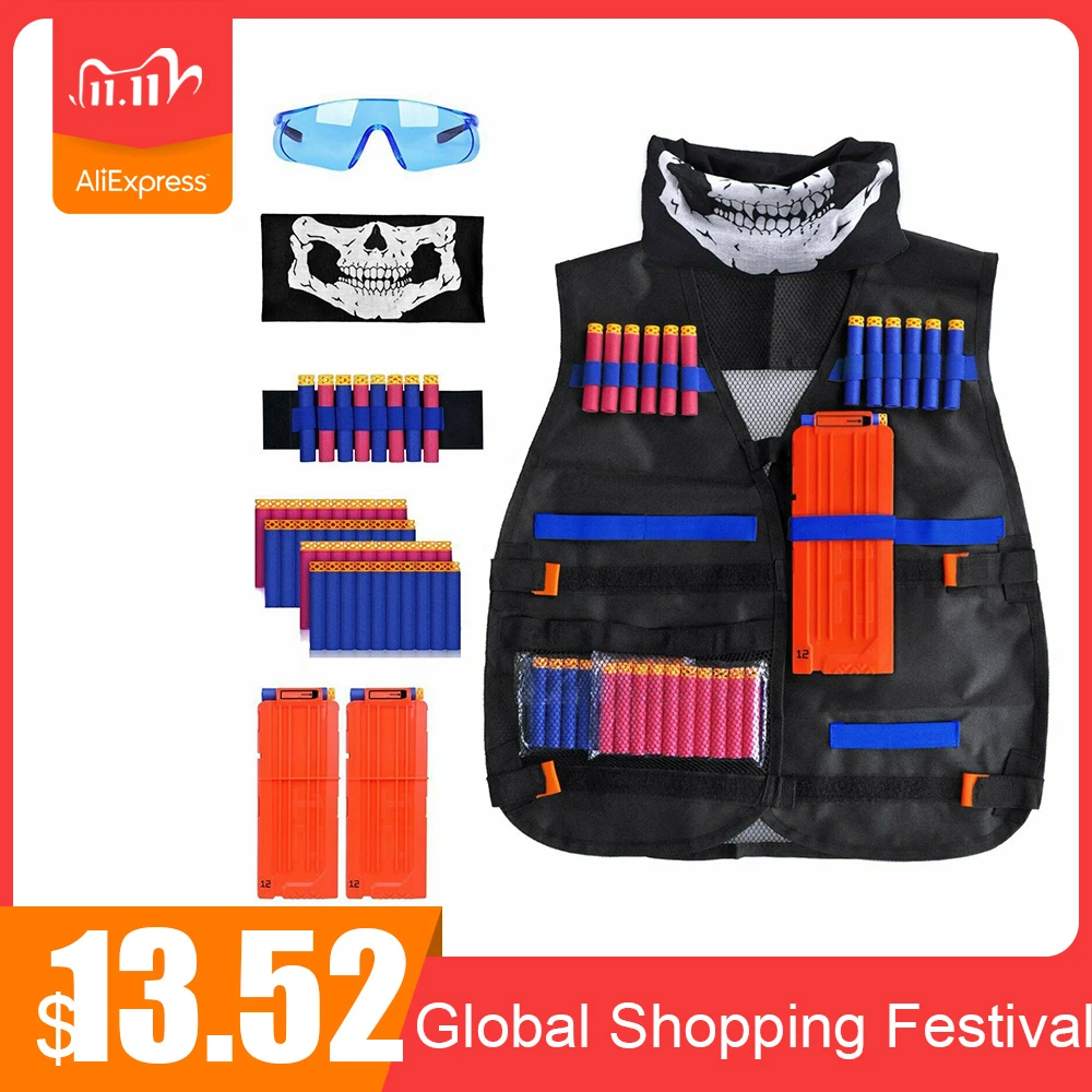 Kit de chaleco táctico para juego al aire libre, soporte de chaleco táctico para Nerf n strike Elite Series, de caza| - AliExpress