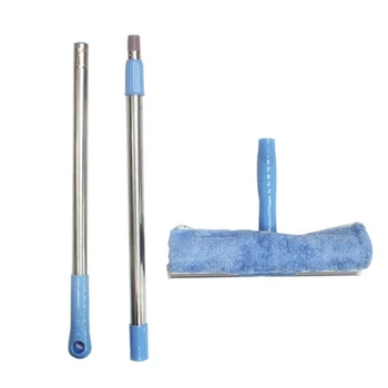 

Removable Double-Sided Glass Scraper Telescopic Window Cleaning Tools 2 in 1 Micro-fiber Washer and Squeegee