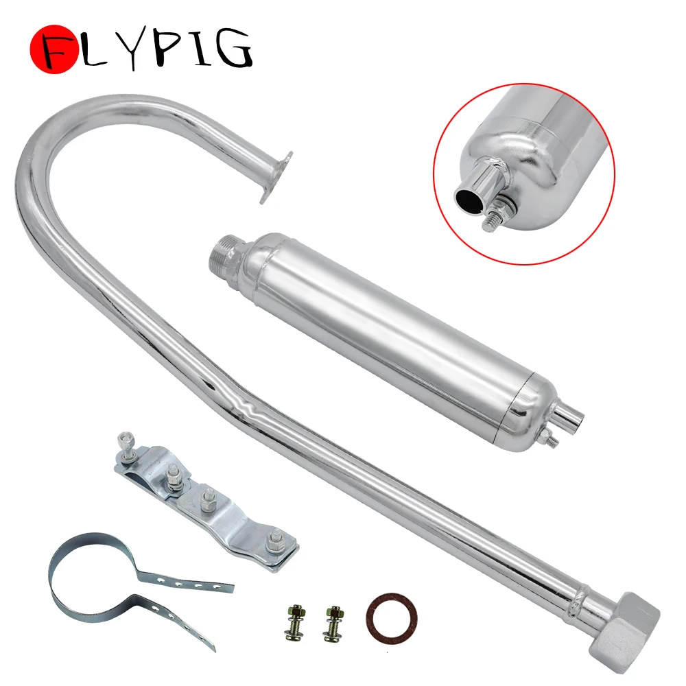 66 / 80cc Bike Gas Engine Motor Parts Extension Pipe Exhaust Muffler