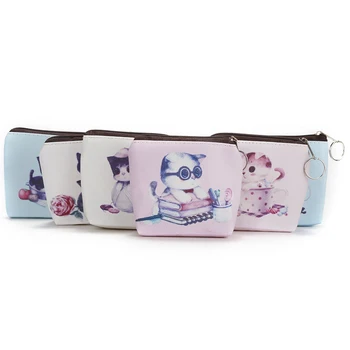 

Cat Face Mini Pocket Coin Purse Cartoon Key Wallet Zipper Case Bag Pouch
