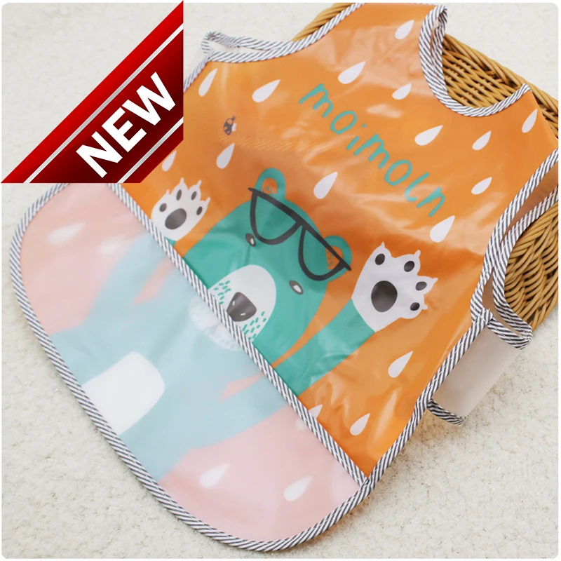 

Adjustable Baby Bibs Eva Plastic Waterproof Lunch Feeding Bibs Baby Cartoon Feeding Cloth Children Baby Apron Babador De Bebe