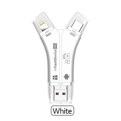 Утхай C80 быстрозаряжаемый Micro SD/TF OTG кард-ридер Multi чтения карт памяти мини-адаптер для iPhone 6/7/8 11 XR Plus iPod iPad OTG Картридеры - Цвет: Y-3IN1-White