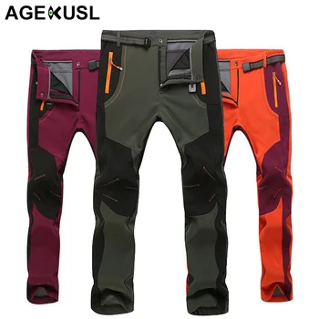 

TWTOPSE Winter Women Cycling Pants Softshell Thermal Waterproof Sports Bike Bicycle Pants Windproof Fleece Outdoor Trousers 2019