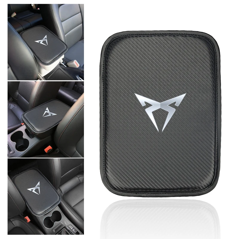 

Car Soft Central Armrest Console Box Pad Cover for Seat FR+ Leon Ibiza cupra Altea Belt Racing Auto Accessories