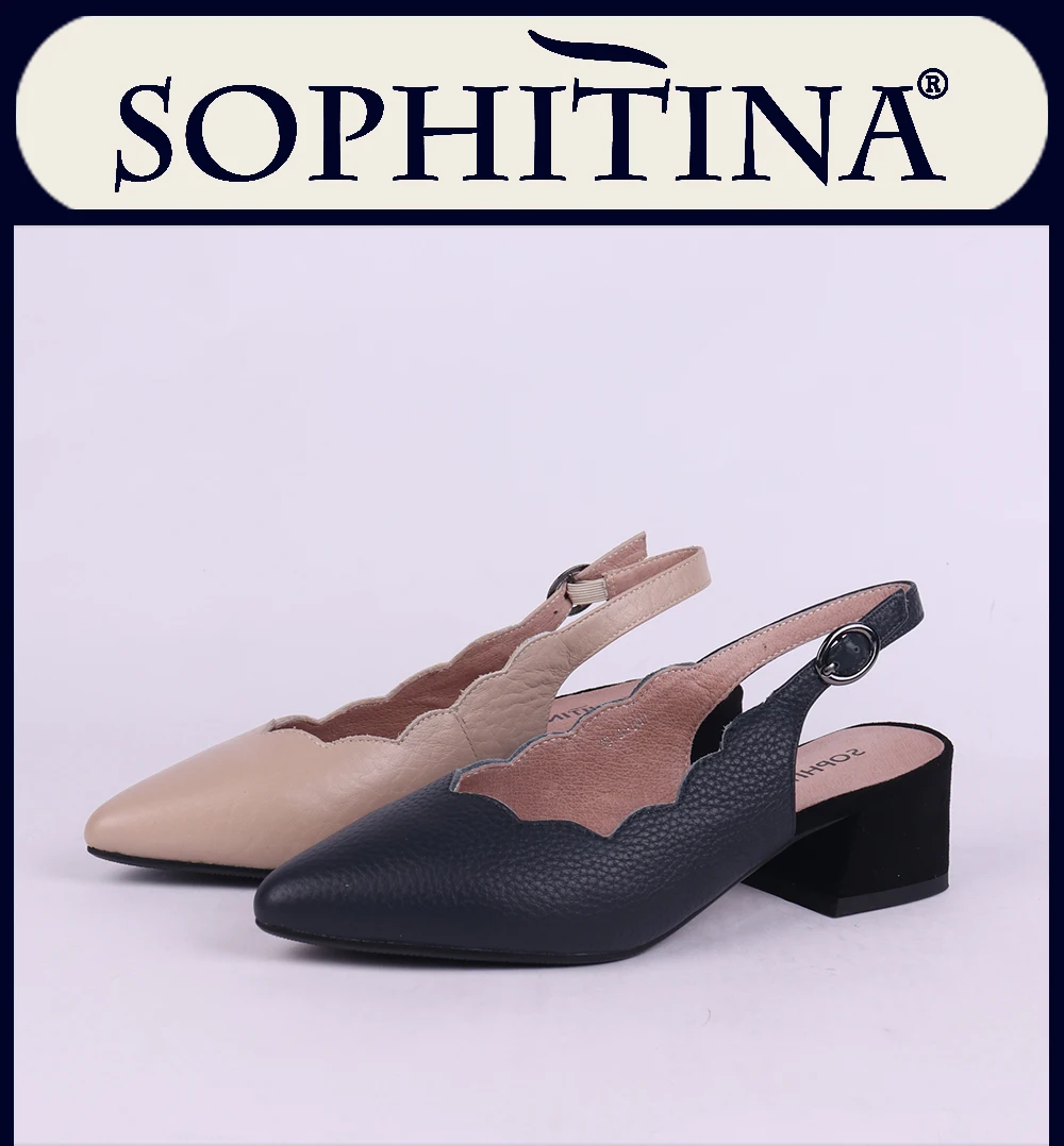 SOPHITINA/элегантные модные дизайнерские босоножки; высокое качество; удобная обувь из коровьей кожи на квадратном каблуке; новые женские босоножки с пряжкой; X11