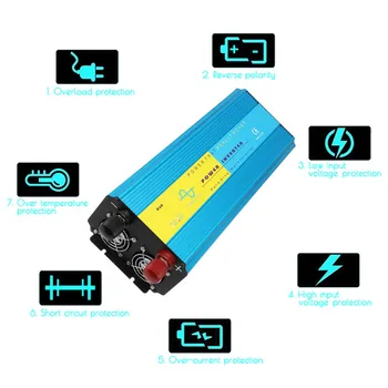 

Pure Sine Wave Inverter 12V 220V 5000W Pe ak Voltage Transformer Converter 12V 110V Solar Inverter 60Hz