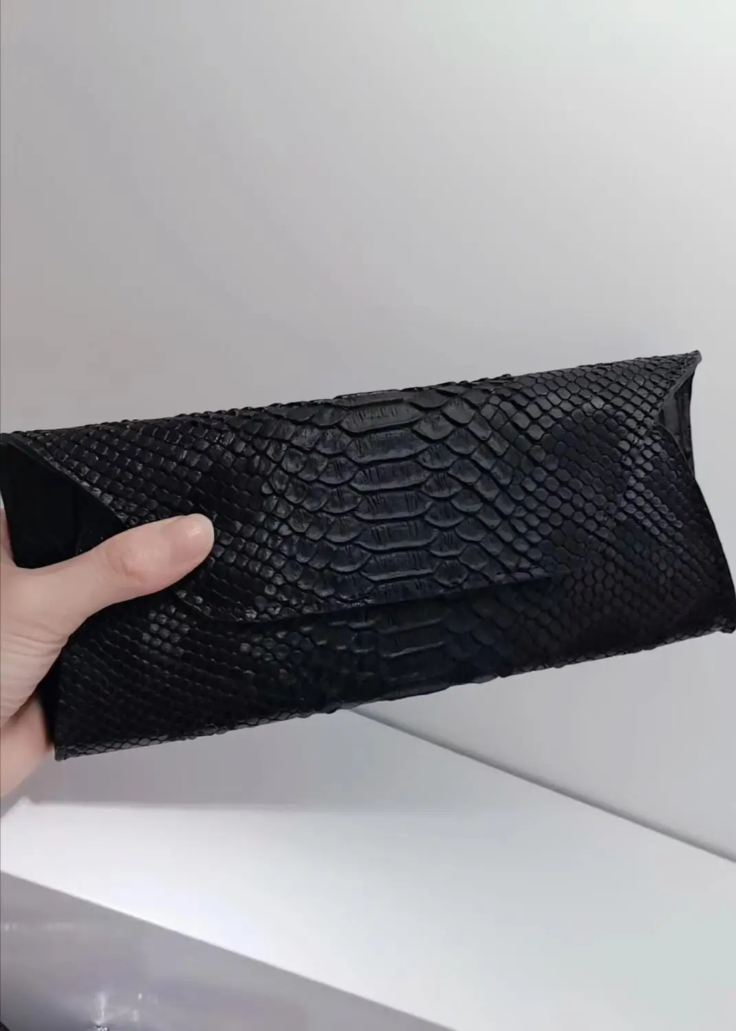 Snake Black Модные клатчи стиль женский клатч кошелек из змеиной кожи Сумка Высокое качество конверт клатч женский кошелек - Цвет: Snake Black
