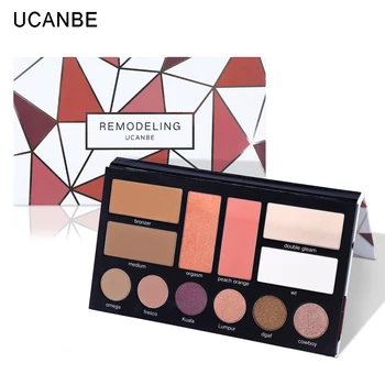 

UCANBE Eyeshadow Makeup Collection 6 Color Eye Shadow+2 Bronzer Contour+2 Blusher+2 Highlight Shimmer Matte Powder Cosmetic Set