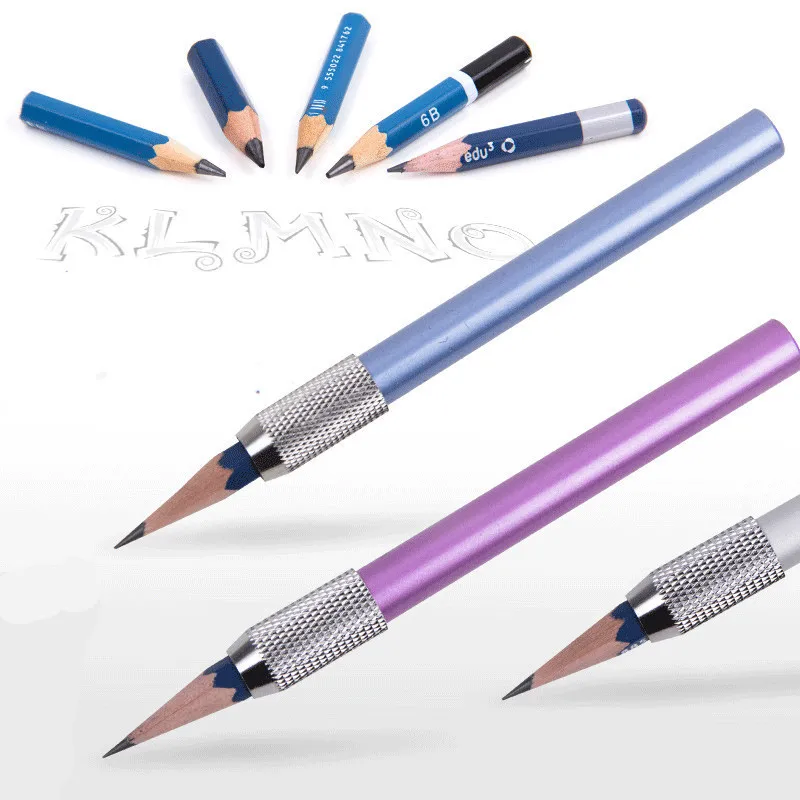 Pencil Extension 6-color Metal Pencil Extension Drawing Pencil Sleeve Extension Connector Aluminum Rod Rod Painting Supplies