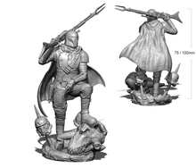 

1/24 75mm 1/18 100mm Resin Model Mandalorian Bounty Hunter3D Printing Figure Unpaint No Color RW-052