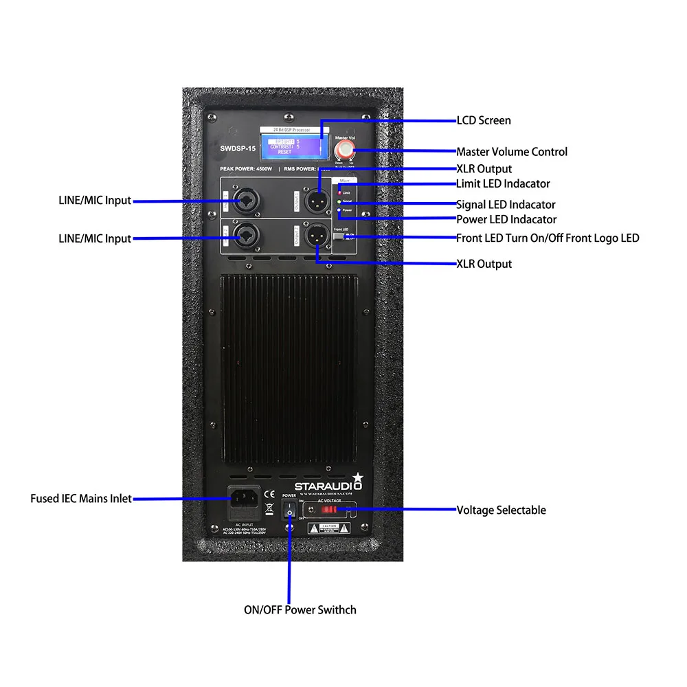 pro 15 inch powered subwoofer for theater 