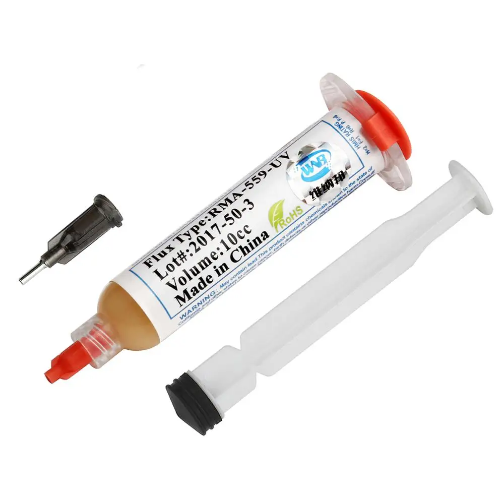 

10ML BGA Solder Paste Flux Lead-Free Syringe Liquid Flux Grease for PCB SMT Rework Welding Repair Tool
