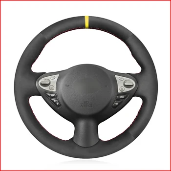 

MEWANT Black Suede Leather Steering Wheel Cover for Infiniti FX FX35 FX37 FX50 QX70 Nissan Juke Maxima 370Z Sentra SV Parts