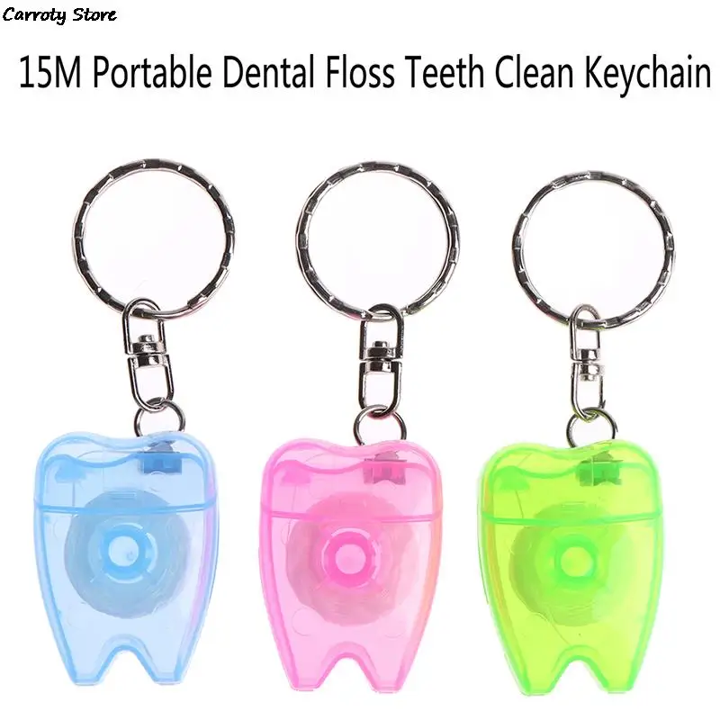 15m Portable Dental Floss Teeth Clean Keychain For Teeth Cleaning Oral