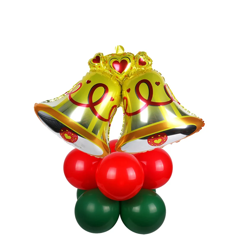 WEIGAO 5 шт. фольгированные шары красные конфеты тростника Снеговик Счастливого Рождества воздушный шар украшения надувные воздушные шары поставки navidad - Цвет: 10pcs balloon set-G