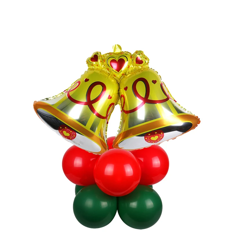10pcs balloon set-G WEIGAO 5 шт. фольгированные шары красные конфеты тростника Снеговик Счастливого Рождества воздушный шар украшения надувные воздушные шары поставки navidad - Цвет: 10pcs balloon set-G