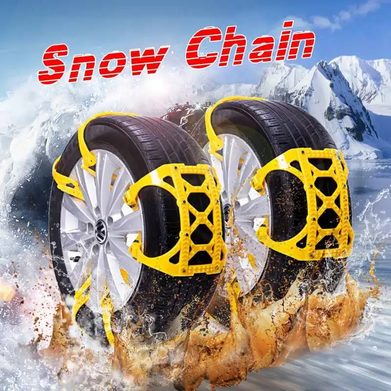 

1/3/6pcs/set Car Tyre Winter Roadway Safety Tire Snow Adjustable Anti-skid Safety Double Snap Skid Wheel TPU Thicken Chains