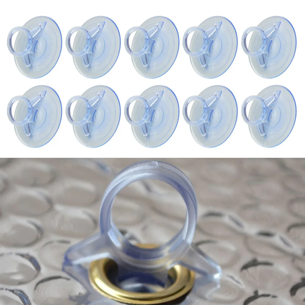 Gancho colgador para la pared de PVC transparente, ventosa de goma negra, ganchos parasol para coche, para hogar, cocina, baño, herramienta de accesorios, 10 Uds.