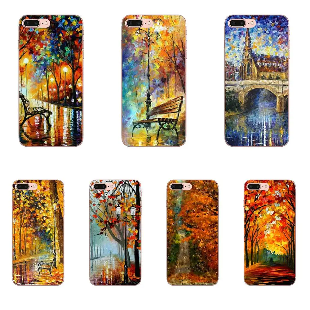 

Autumn Street Oil Painting For Huawei Honor Mate 7 7A 8 9 10 20 V8 V9 V10 G Lite Play Mini Pro P Smart TPU Cell Case