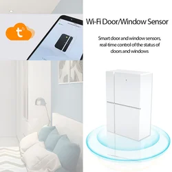 Tuya Smart WiFi Door Sensor Door Open/Closed Detectors Smart Life App Notification Alert/Sound Security Alarm With Alexa Google