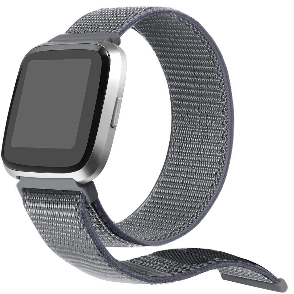 Нейлоновая петля ремешок для спортивных часов для Fitbit Versa ремешок сменный Браслет для Fitbit Versa умные часы мужские часы женский браслет