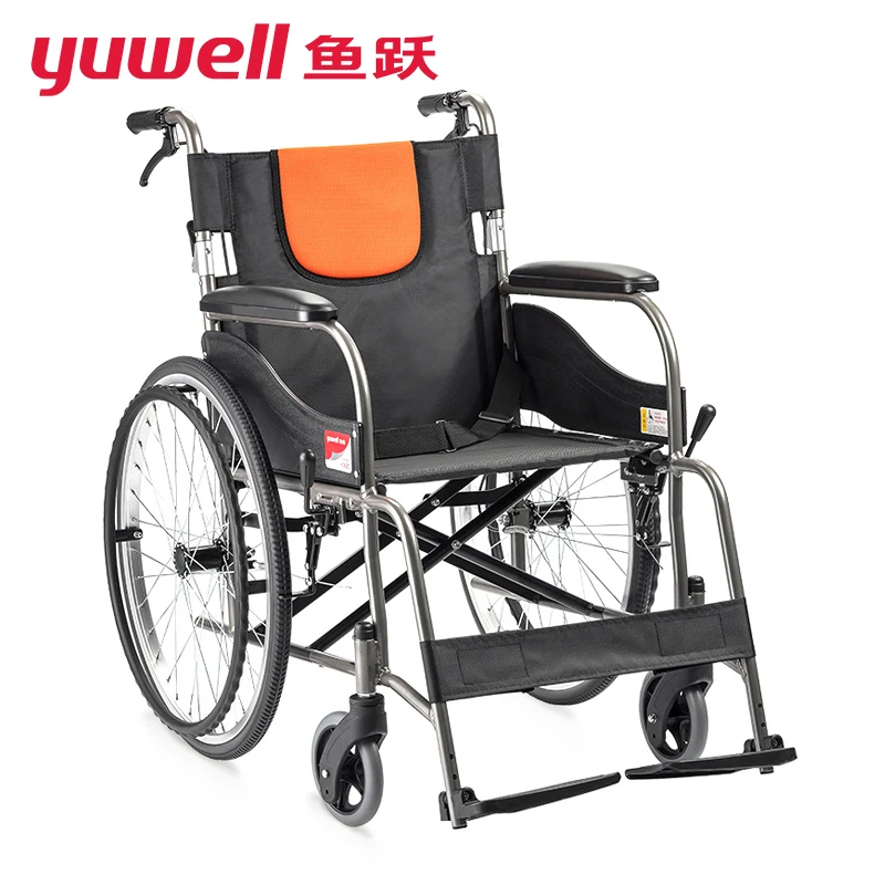 Yuyue H062C инвалидная коляска из алюминиевого сплава легкая инвалидная коляска складной портативный самокат для инвалидов