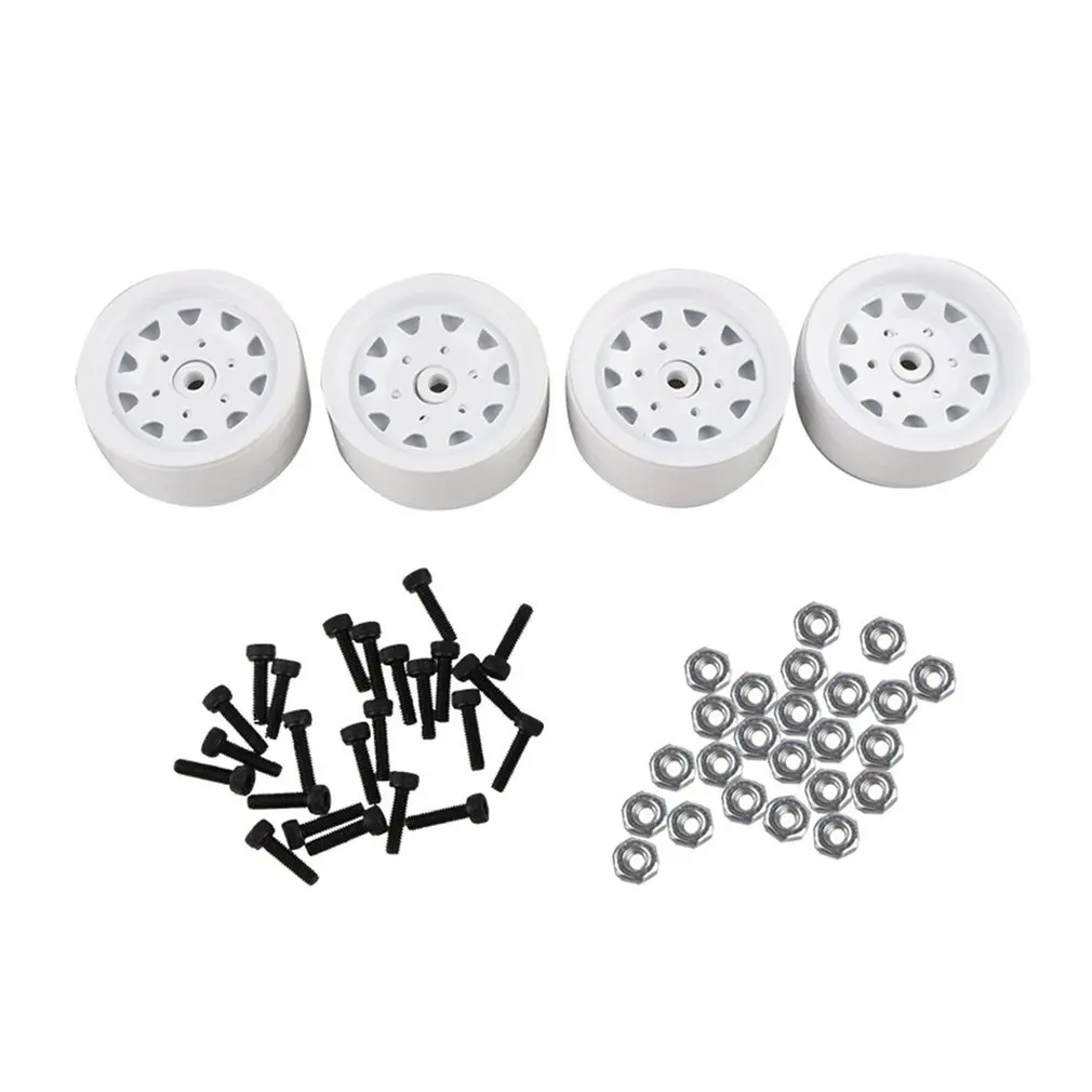 

4PCS 1.9-inch Heavy Metal Lock Tire Hub Wheels Rim Set For TRX4 Axial SCX10 90046 D90 RC Crawler Car Accessories